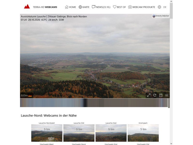 Neue Webcams auf der Lausche zeigen das Zittauer Gebirge aus vier Himmelsrichtungen